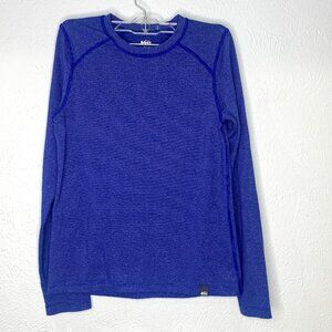 REI Co-op, kids, size large 14/16, heather blue base layer, long sleeved, EUC.